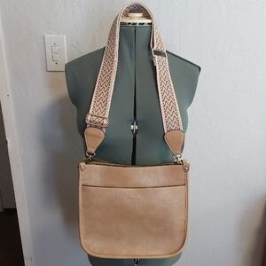 Stylish Tan Faux Leather Bag